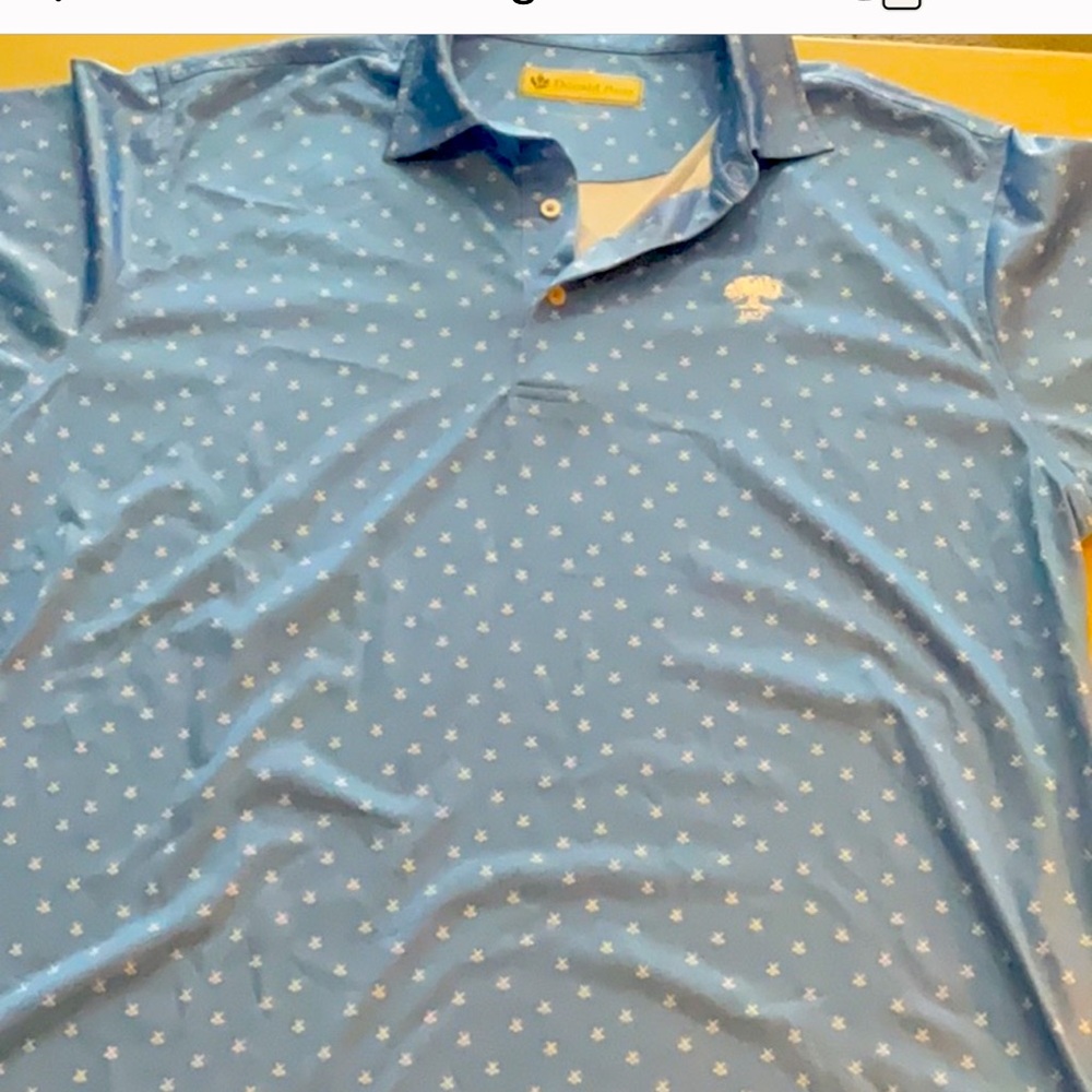 EUC Mens DONALD ROSS short sleeve collared shirt